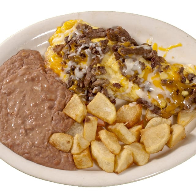 Steak Omelette.