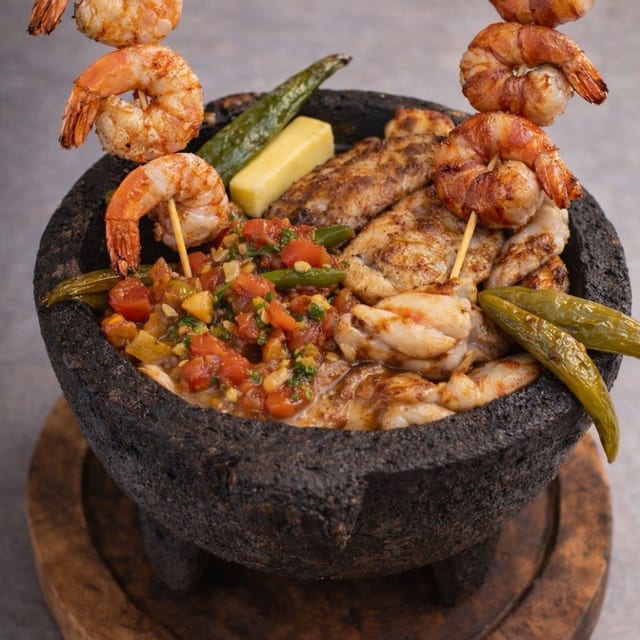 Seafood Molcajete.